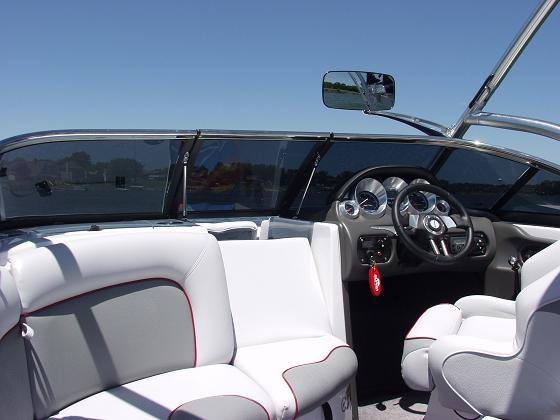 A boat with white interior